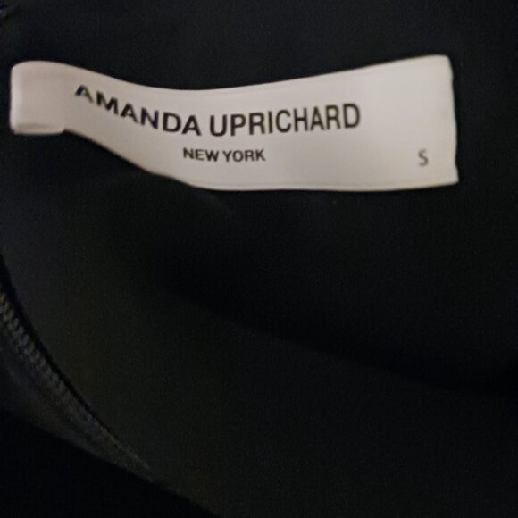 NEW Amanda Uprichard Analeigh Shirred‎ Long Sleeve Faux-Wrap Mini Dress Black S - Picture 10 of 16